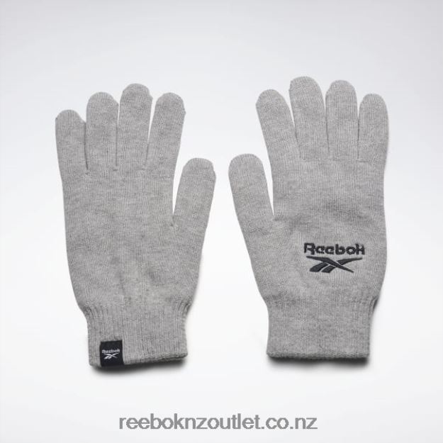 Medium Grey Heather 2B46261020 Sports Essentials Logo Gloves Reebok