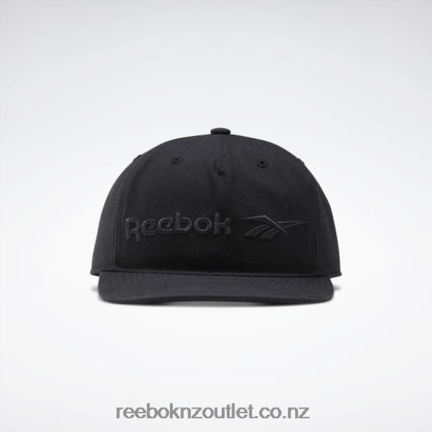 Black 2B46261007 Classics Vector Flat Peak Hat Reebok