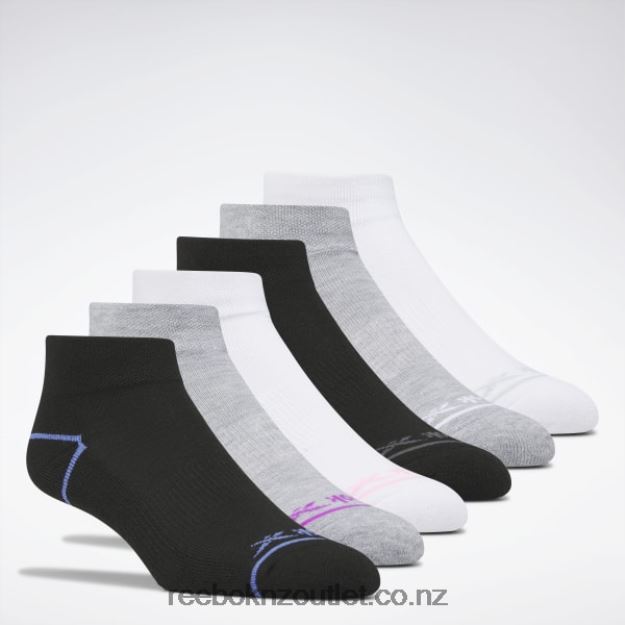 Multi 2B46261011 Basic Quarter Socks 6 Pairs Reebok