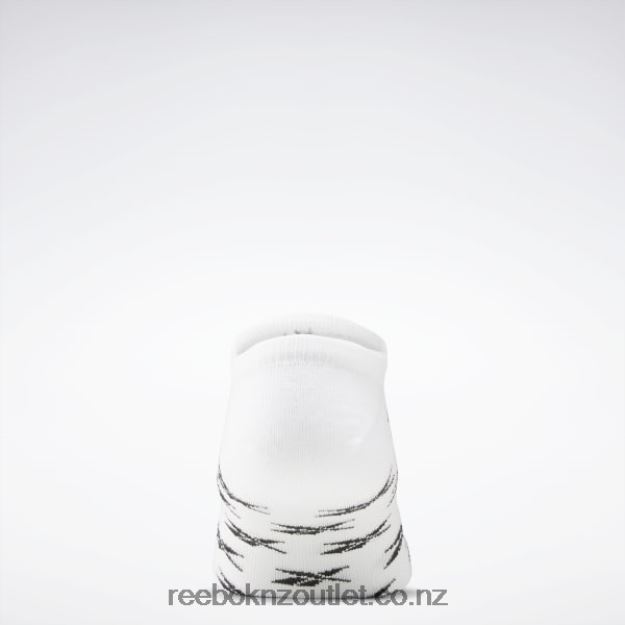 White/Lgh Solid Grey 2B46261001 Classics Invisible Socks 3 Pairs Reebok