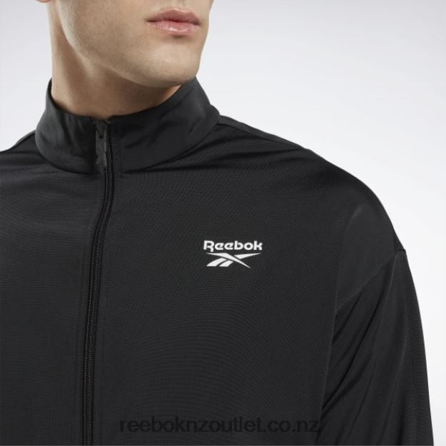 Night Black/White 2B4626348 Identity Vector Knit Track Jacket Reebok