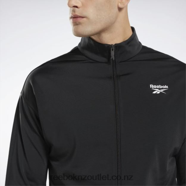 Night Black/White 2B4626348 Identity Vector Knit Track Jacket Reebok