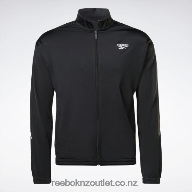 Night Black/White 2B4626348 Identity Vector Knit Track Jacket Reebok