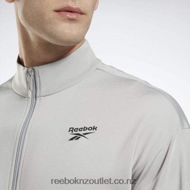 Pure Grey 3/Black 2B4626429 Identity Vector Knit Track Jacket Reebok