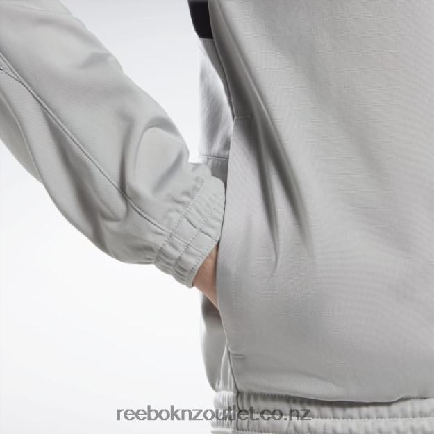 Pure Grey 3/Black 2B4626429 Identity Vector Knit Track Jacket Reebok