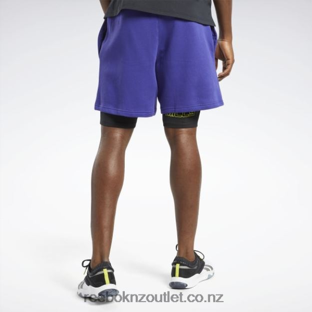 Bold Purple 2B4626678 Les Mills 2-in-1 Shorts Reebok