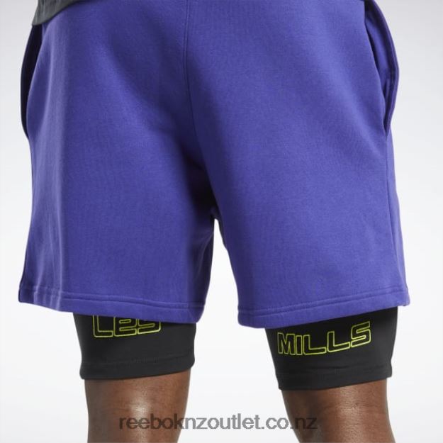 Bold Purple 2B4626678 Les Mills 2-in-1 Shorts Reebok