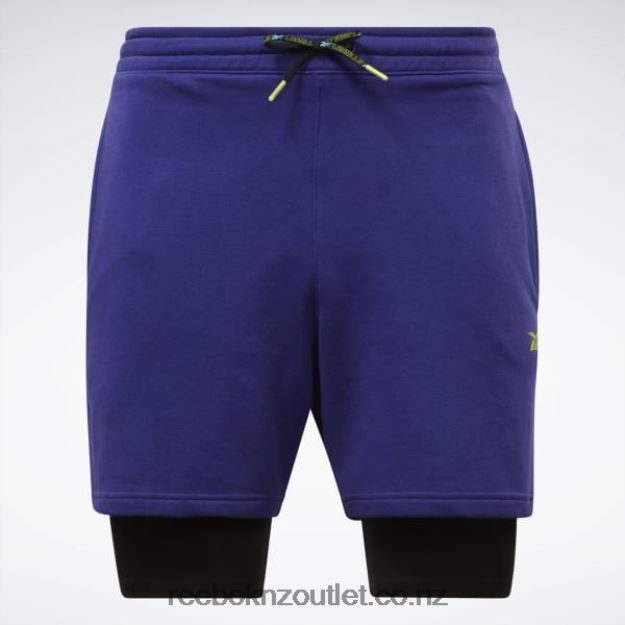 Bold Purple 2B4626678 Les Mills 2-in-1 Shorts Reebok