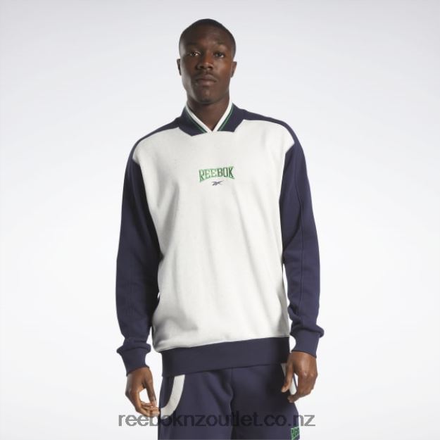 Chalk 2B4626830 Classics Varsity Crew Sweatshirt Reebok