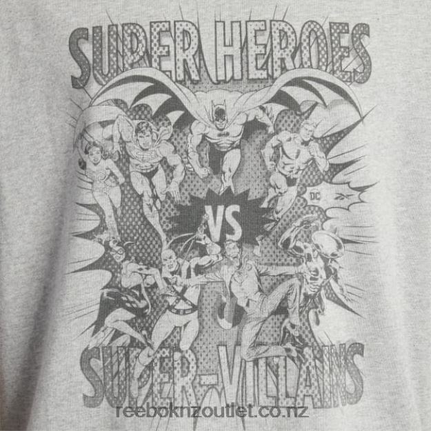 Medium Grey Heather 2B4626396 DC x Face-Off T-Shirt Reebok