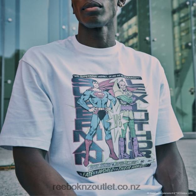White 2B4626374 DC x Superman vs. Lex Luthor T-Shirt Reebok