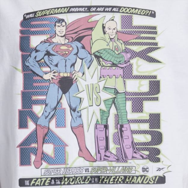 White 2B4626374 DC x Superman vs. Lex Luthor T-Shirt Reebok