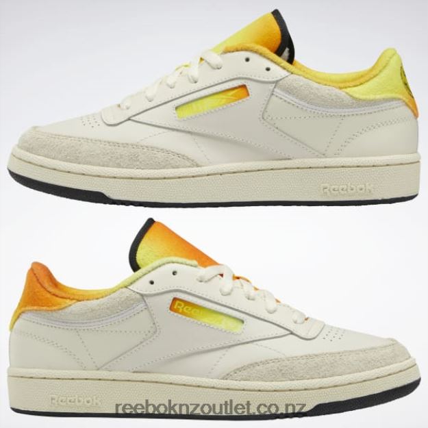 Alabaster/Citron/Trek Gold 2B4626166 Smiley Club C 85 Shoes Reebok