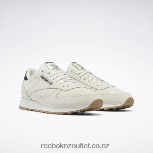 Alabaster/Soft Ecru/Core Black 2B462677 Classic Leather Shoes Reebok
