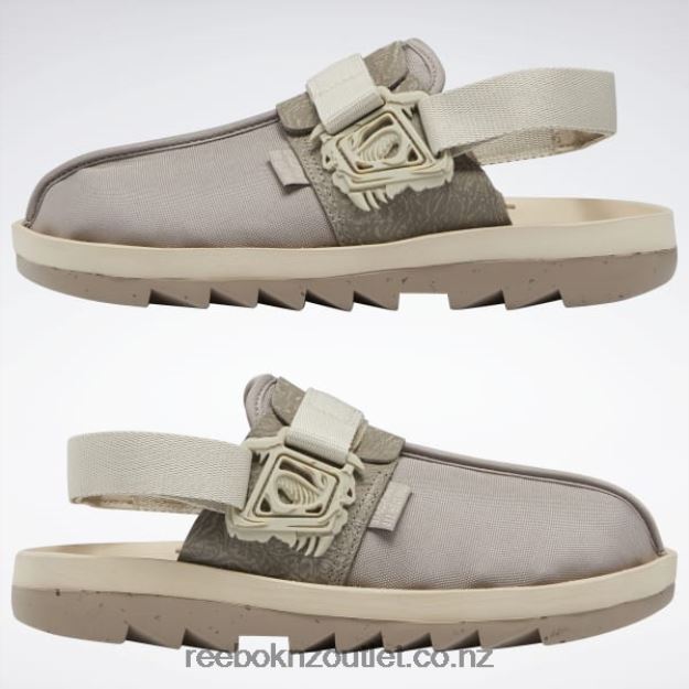 Boulder Grey/Parchment/Oatmeal 2B4626245 Jurassic World Beatnik Slides Reebok