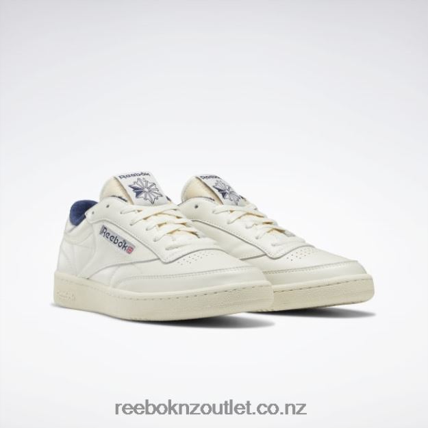 Chalk/Alabaster/Vector Navy 2B462612 Club C 85 Vintage Shoes Reebok