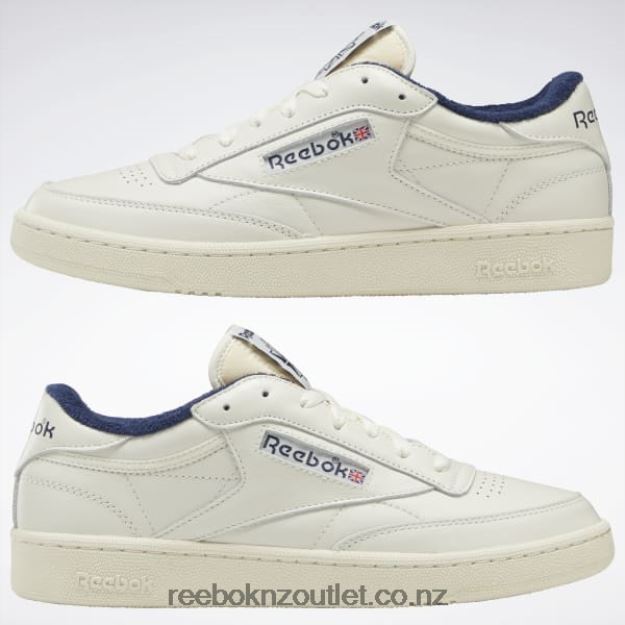 Chalk/Alabaster/Vector Navy 2B462612 Club C 85 Vintage Shoes Reebok