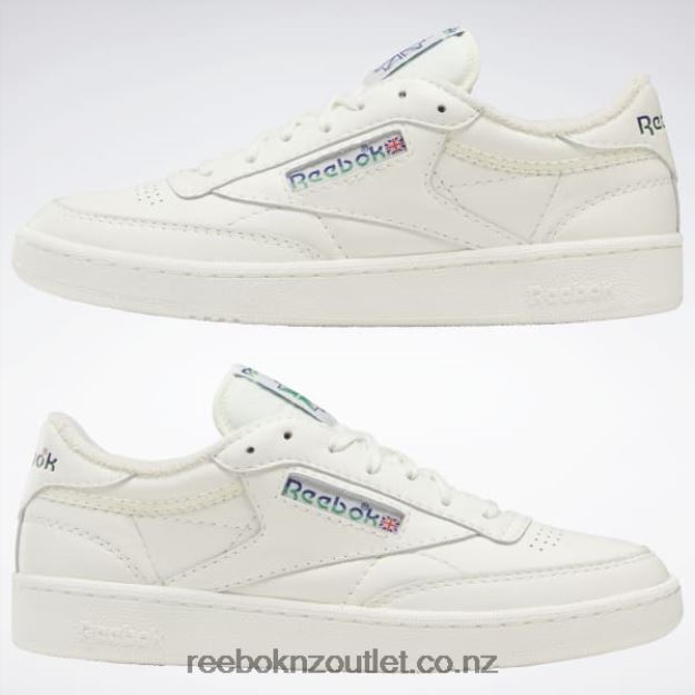Chalk/Classic Cobalt/Glen Green 2B4626274 Club C 85 Vintage Shoes Reebok
