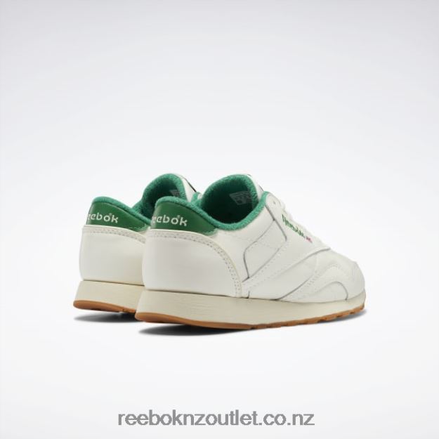 Chalk/Glen Green/Alabaster 2B4626591 Classic Leather Plus Shoes Reebok
