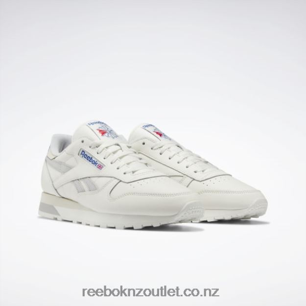 Chalk/Lgh Solid Grey/Alabaster 2B4626125 Classic Leather Shoes Reebok