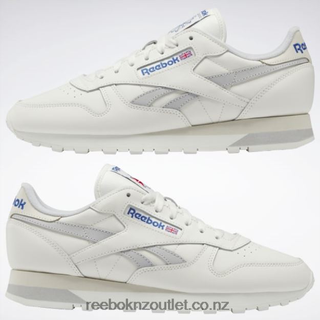 Chalk/Lgh Solid Grey/Alabaster 2B4626125 Classic Leather Shoes Reebok