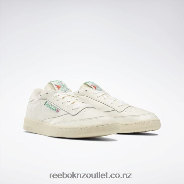 Chalk/Paperwhite/Glen Green 2B462611 Club C 85 Vintage Shoes Reebok