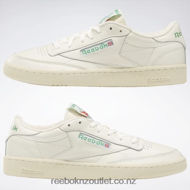 Chalk/Paperwhite/Glen Green 2B462611 Club C 85 Vintage Shoes Reebok