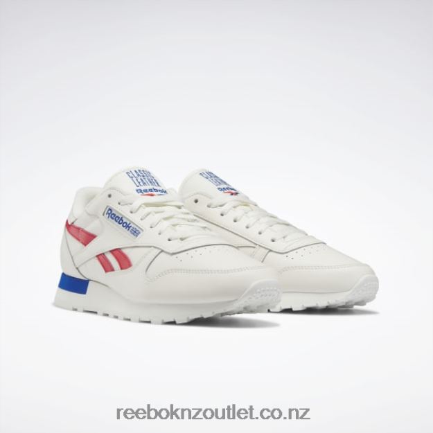 Chalk/Vector Red/Vector Blue 2B4626683 Classic Leather Shoes Reebok