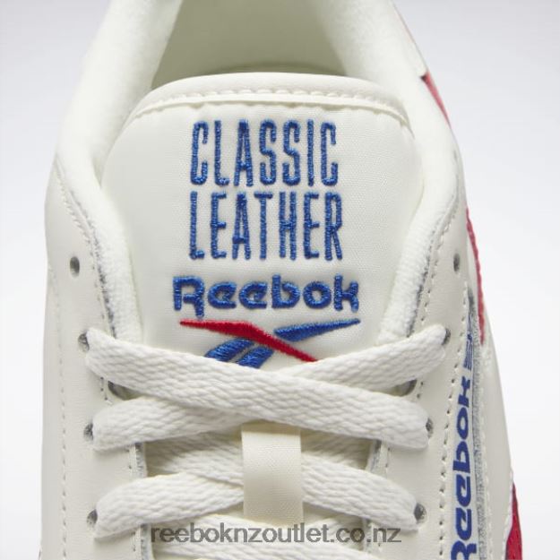 Chalk/Vector Red/Vector Blue 2B4626683 Classic Leather Shoes Reebok