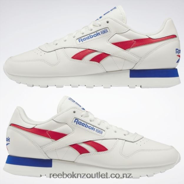 Chalk/Vector Red/Vector Blue 2B4626683 Classic Leather Shoes Reebok