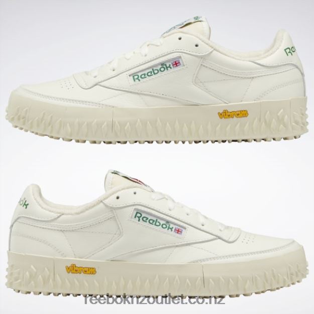 Chalk/Vintage Chalk S23-R/Glen Green 2B4626306 Club C Vibram Shoes Reebok