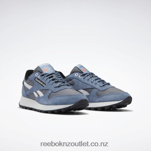 Cold Grey 6/Blue Slate/Core Black 2B462639 Classic Leather Shoes Reebok