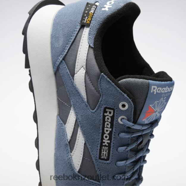 Cold Grey 6/Blue Slate/Core Black 2B462639 Classic Leather Shoes Reebok