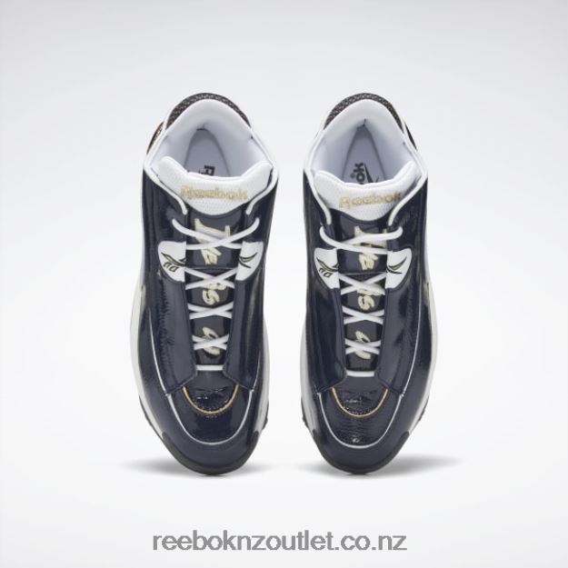 Collegiate Navy/Ftwr White/Rbk Brass 2B4626571 The Answer DMX Basketball Shoes Reebok