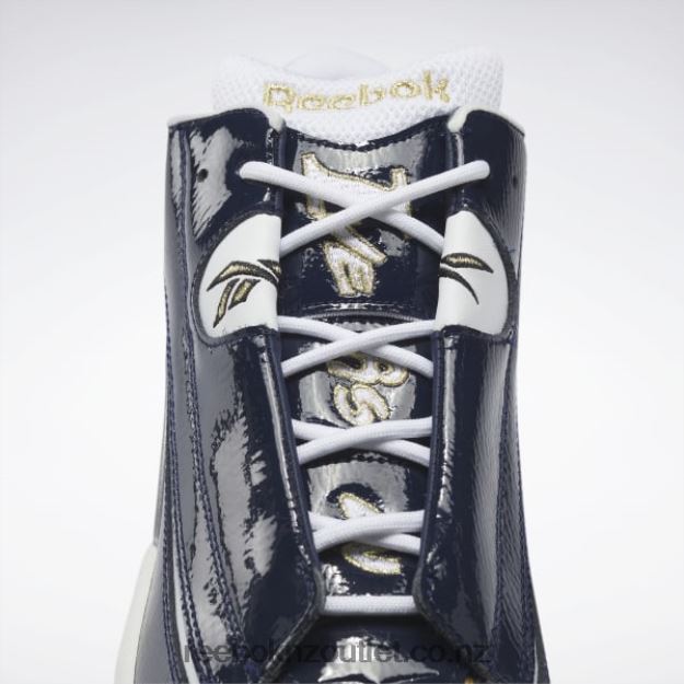 Collegiate Navy/Ftwr White/Rbk Brass 2B4626571 The Answer DMX Basketball Shoes Reebok