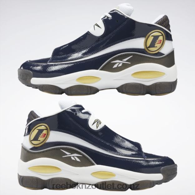 Collegiate Navy/Ftwr White/Rbk Brass 2B4626571 The Answer DMX Basketball Shoes Reebok