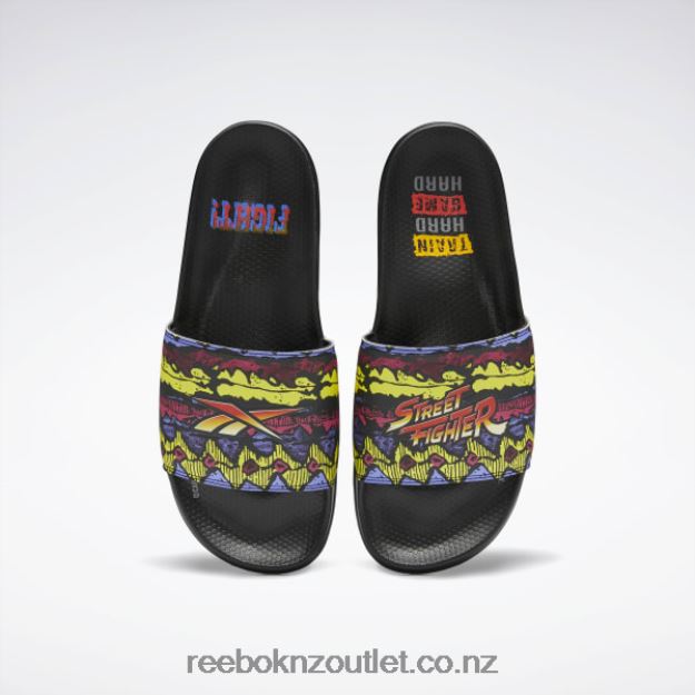 Core Black 2B4626432 Street Fighter Classic Slides Reebok