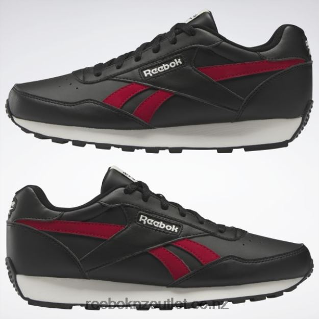 Core Black/Chalk/Flash Red 2B4626251 Rewind Run Shoes Reebok