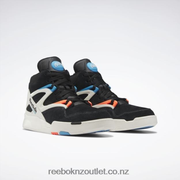 Core Black/Chalk/Orange Flare 2B46266 Pump Omni Zone II Basketball Shoes Reebok