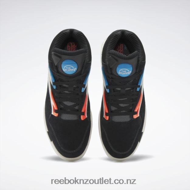 Core Black/Chalk/Orange Flare 2B46266 Pump Omni Zone II Basketball Shoes Reebok