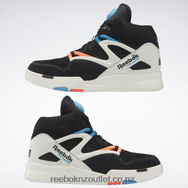 Core Black/Chalk/Orange Flare 2B46266 Pump Omni Zone II Basketball Shoes Reebok