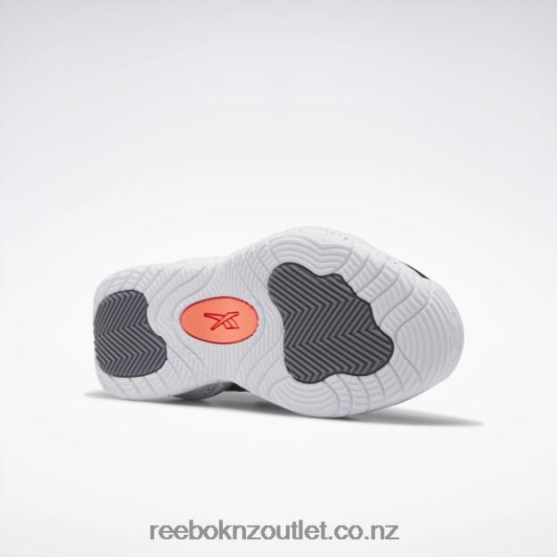 Core Black/Ftwr White/Orange Flare 2B4626227 Solution Mid Basketball Shoes Reebok