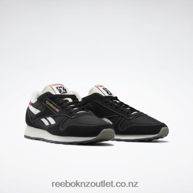 Core Black/Ftwr White/Vector Red 2B4626530 Classic Leather Shoes Reebok
