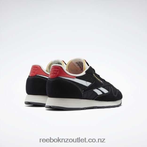 Core Black/Ftwr White/Vector Red 2B4626530 Classic Leather Shoes Reebok