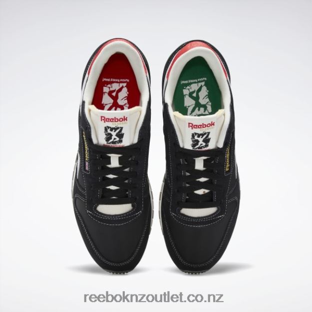 Core Black/Ftwr White/Vector Red 2B4626530 Classic Leather Shoes Reebok