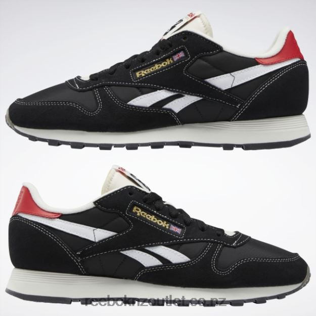 Core Black/Ftwr White/Vector Red 2B4626530 Classic Leather Shoes Reebok