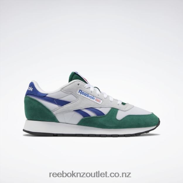 Dark Green/Ftwr White/Classic Cobalt 2B462631 Classic Leather Make It Yours Shoes Reebok