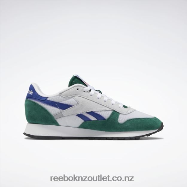 Dark Green/Ftwr White/Classic Cobalt 2B462631 Classic Leather Make It Yours Shoes Reebok