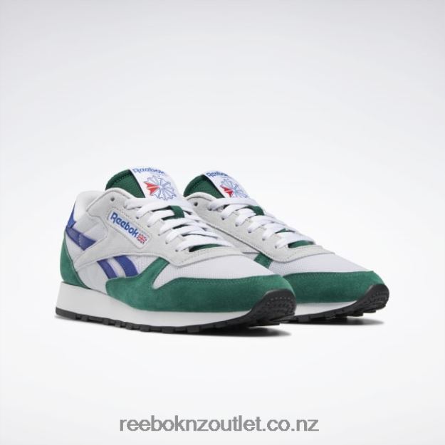 Dark Green/Ftwr White/Classic Cobalt 2B462631 Classic Leather Make It Yours Shoes Reebok
