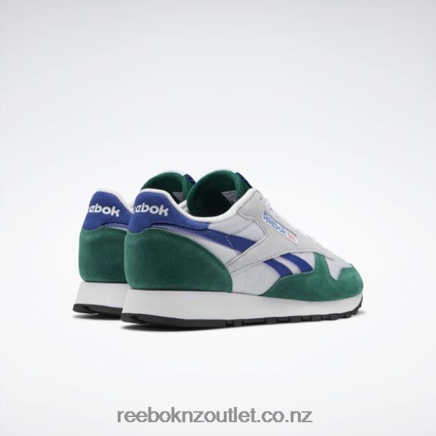 Dark Green/Ftwr White/Classic Cobalt 2B462631 Classic Leather Make It Yours Shoes Reebok